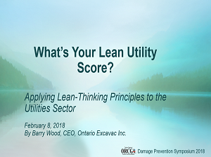 Applying Lean Thinking Concepts to the Utility Sector
